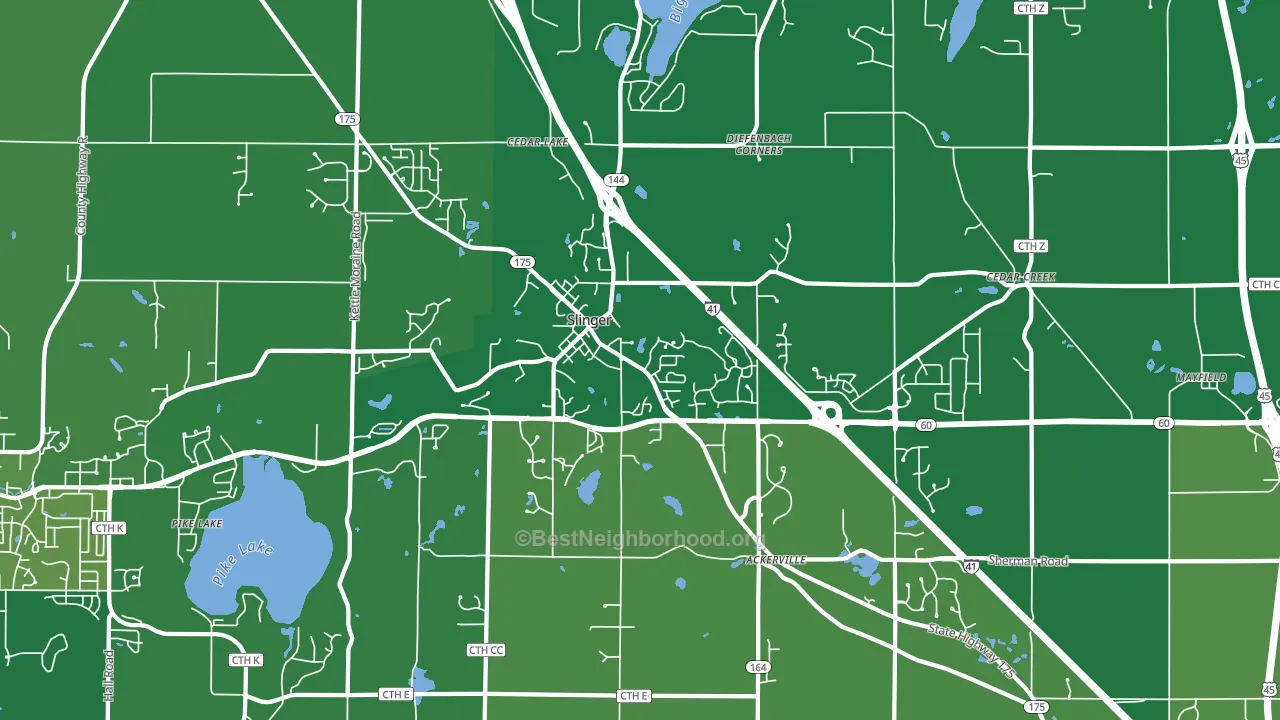 53086, WI block-group voter-turnout map