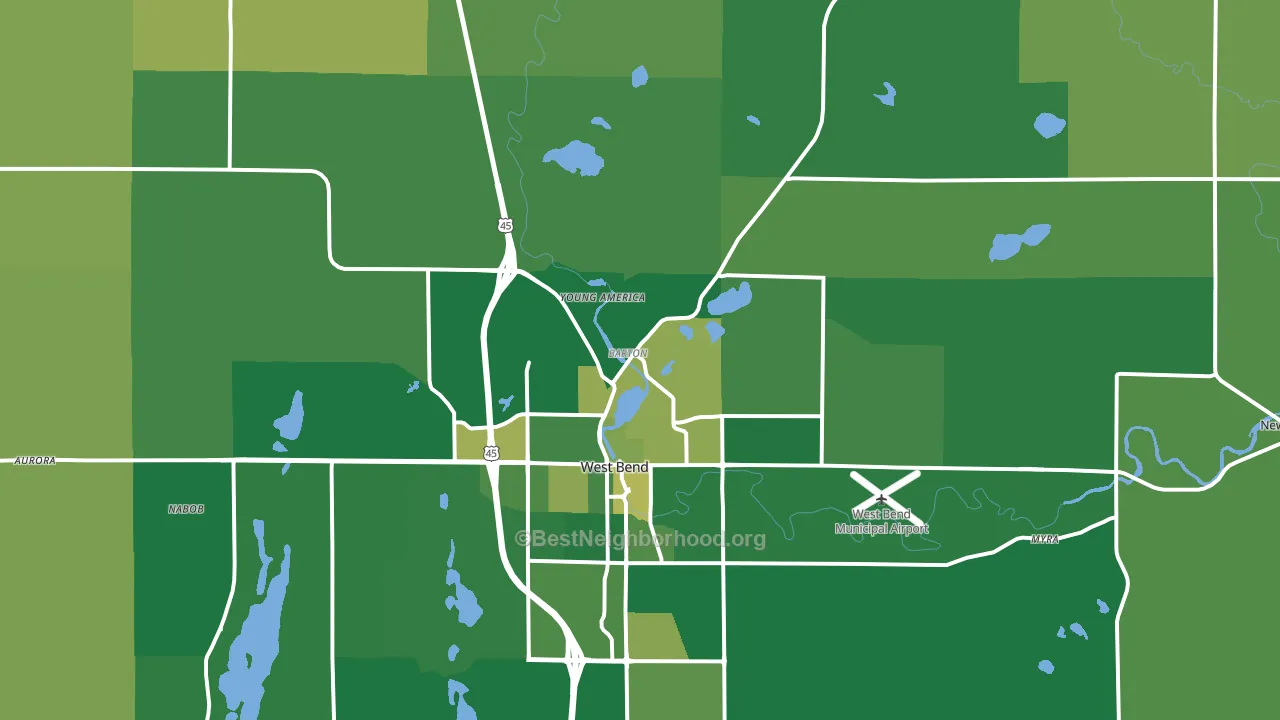 53090, WI block-group voter-turnout map