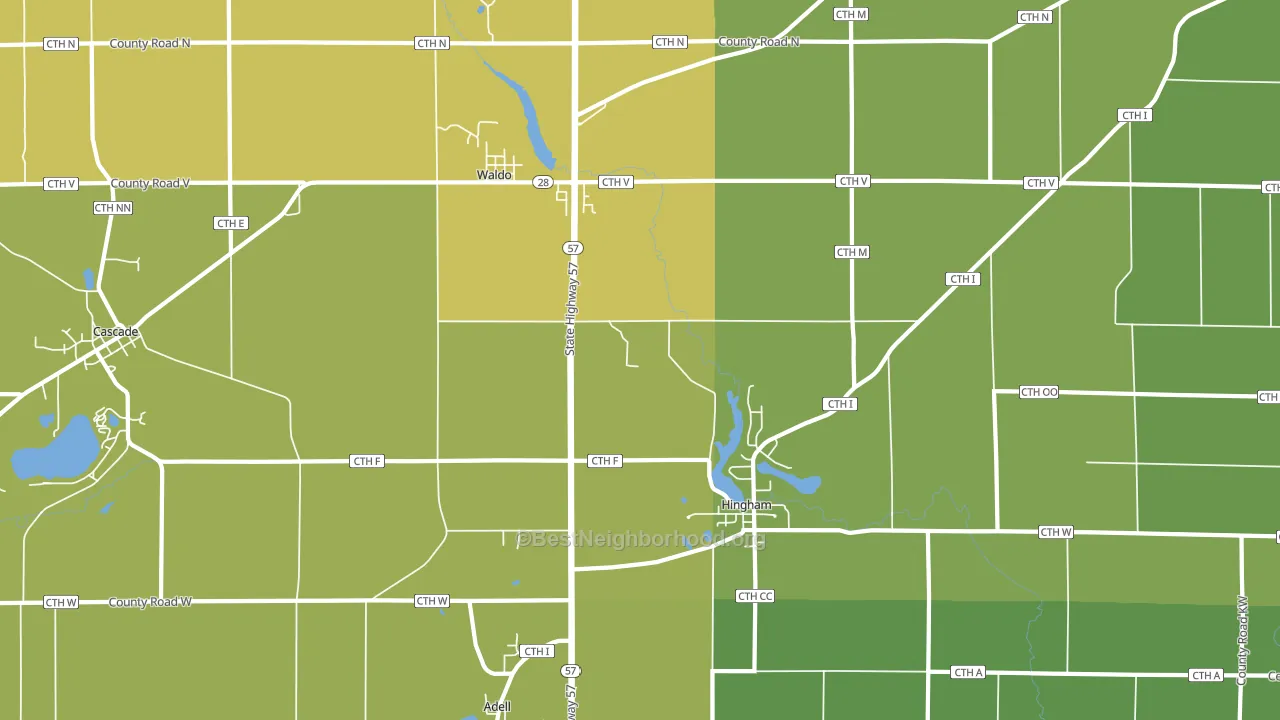 53093, WI block-group voter-turnout map