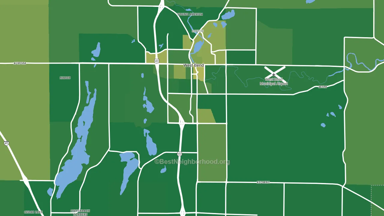 53095, WI block-group voter-turnout map