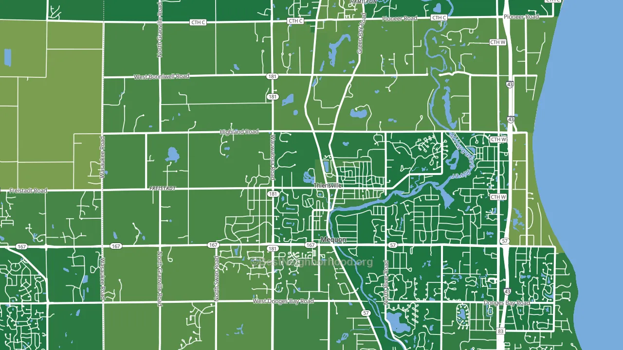 53097, WI block-group voter-turnout map