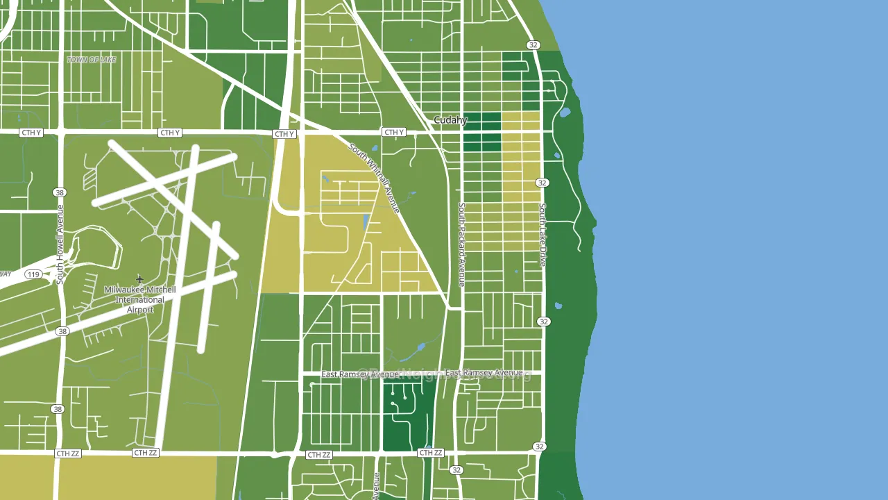 53110, WI block-group voter-turnout map