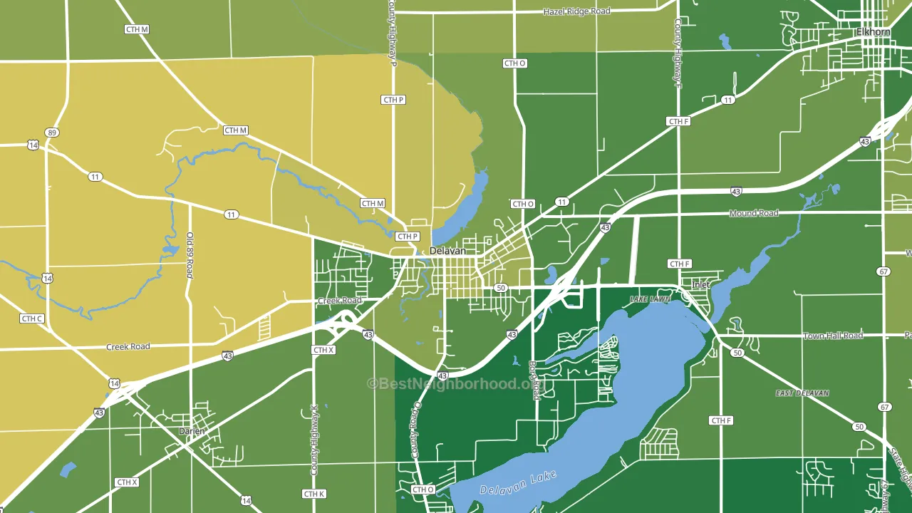 53115, WI block-group voter-turnout map