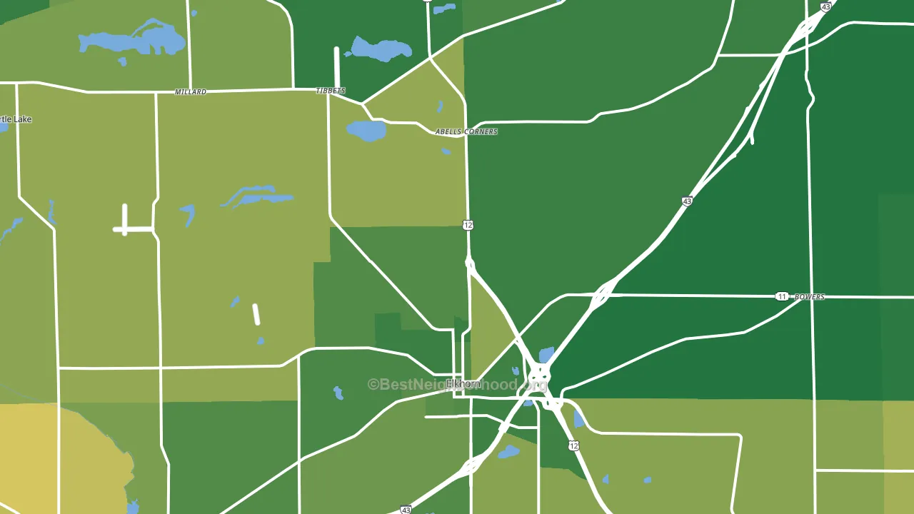 53121, WI block-group voter-turnout map