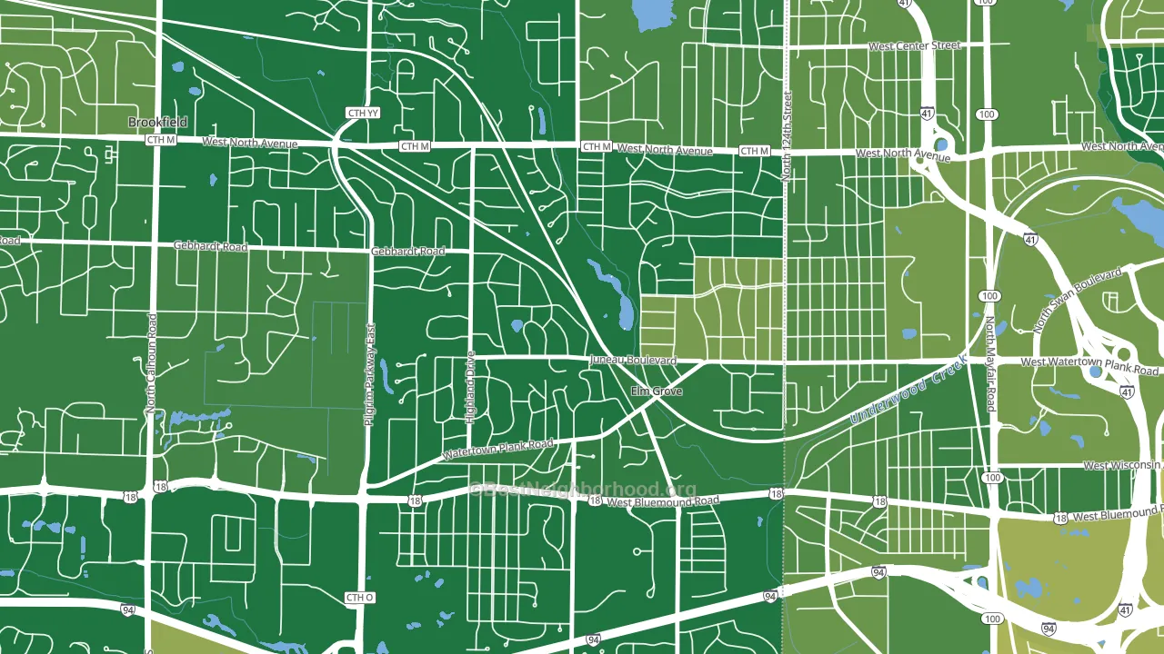 53122, WI block-group voter-turnout map