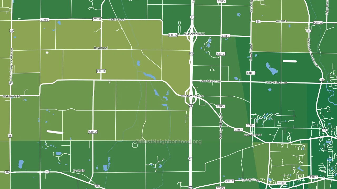 53126, WI block-group voter-turnout map