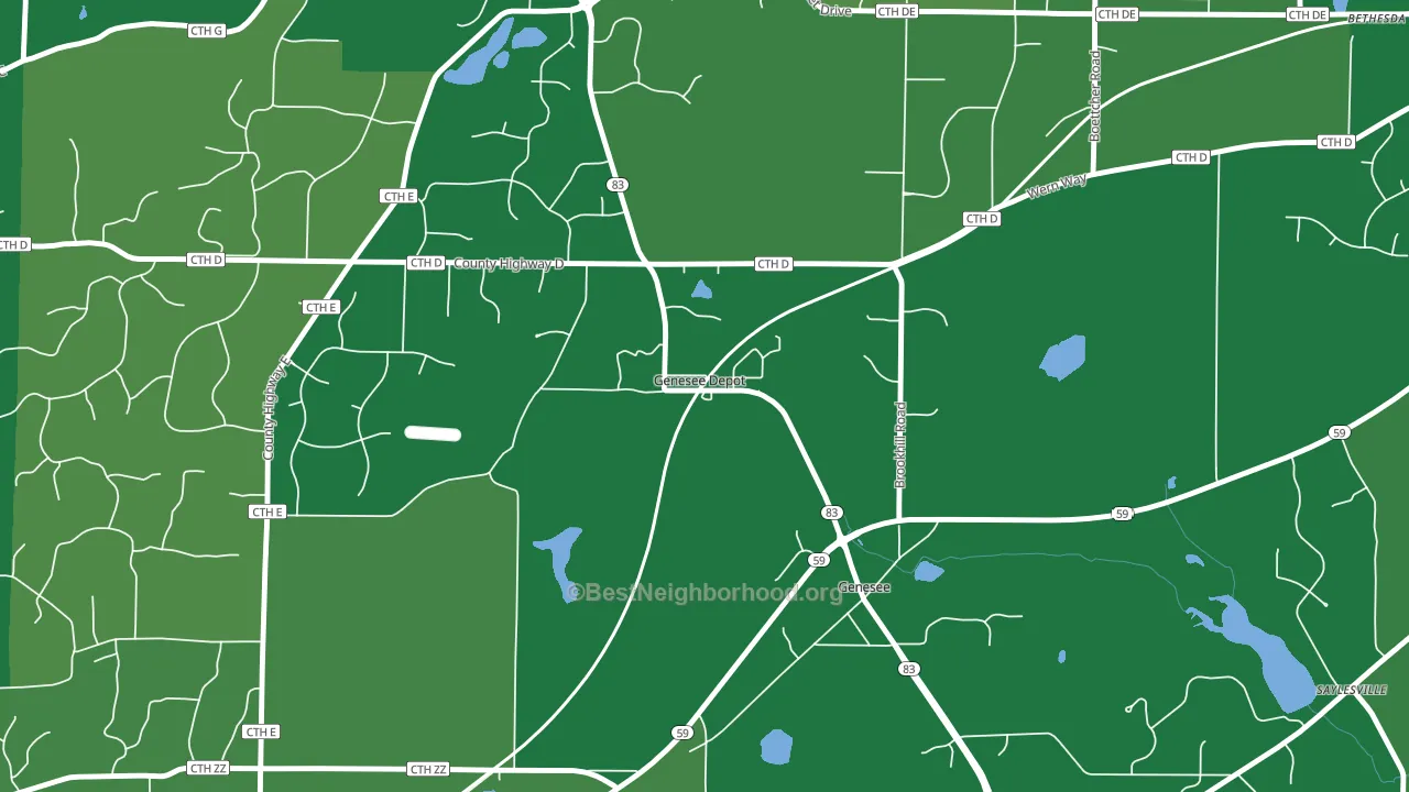 53127, WI block-group voter-turnout map