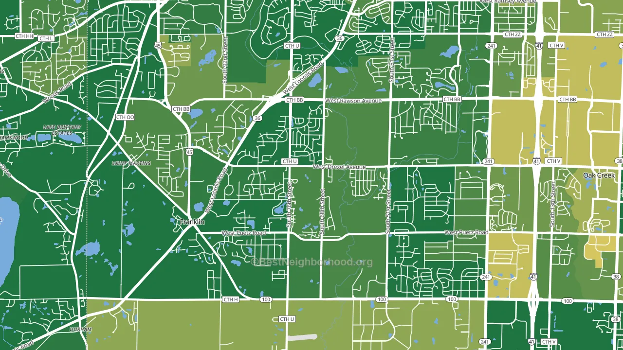 53132, WI block-group voter-turnout map
