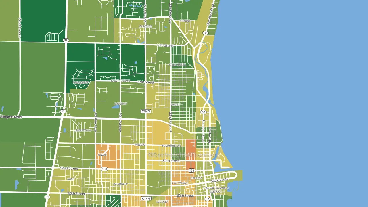 53140, WI block-group voter-turnout map