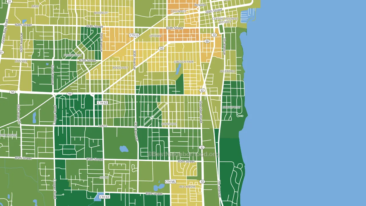 53143, WI block-group voter-turnout map