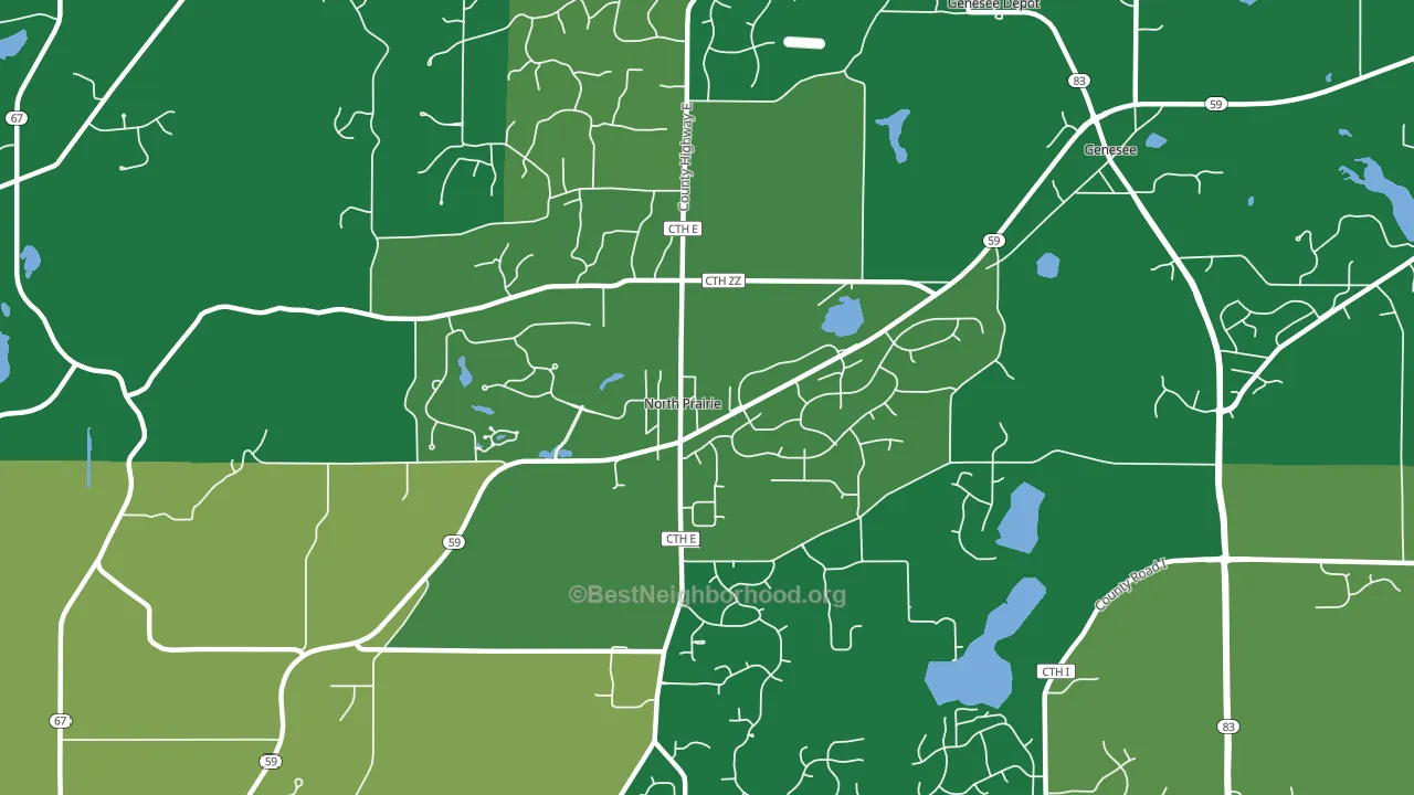 53153, WI block-group voter-turnout map