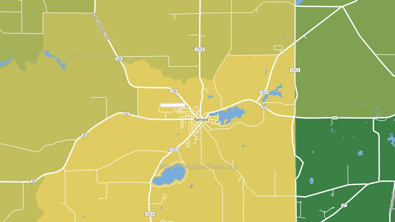 53156, WI block-group voter-turnout map