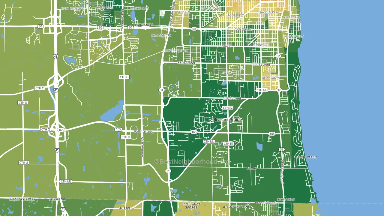 53158, WI block-group voter-turnout map