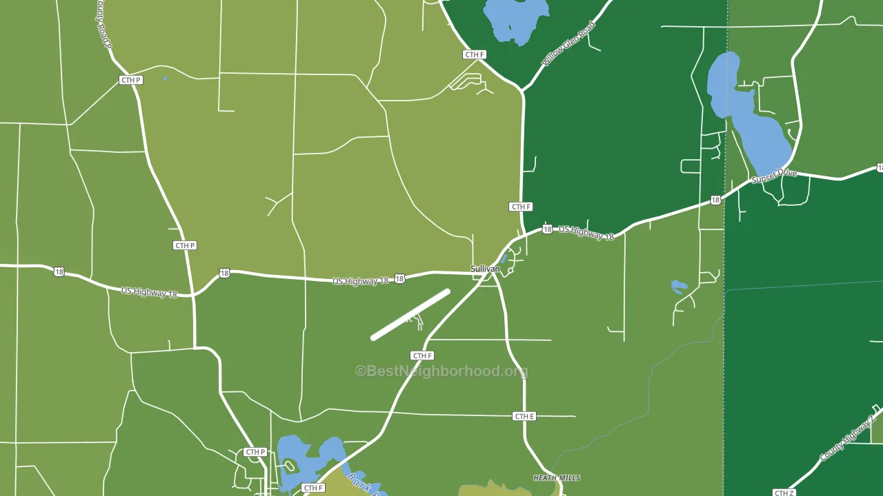 53178, WI block-group voter-turnout map