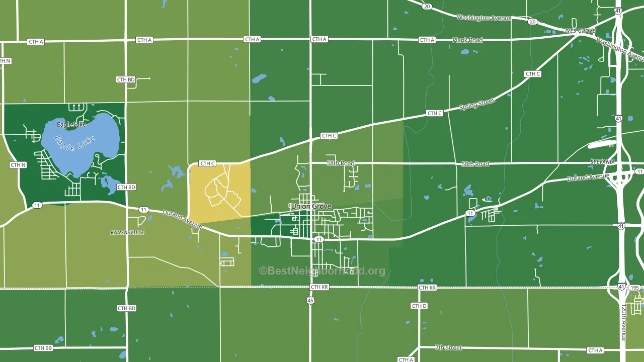 53182, WI block-group voter-turnout map