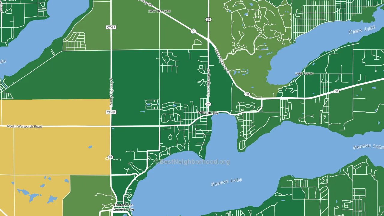 53191, WI block-group voter-turnout map