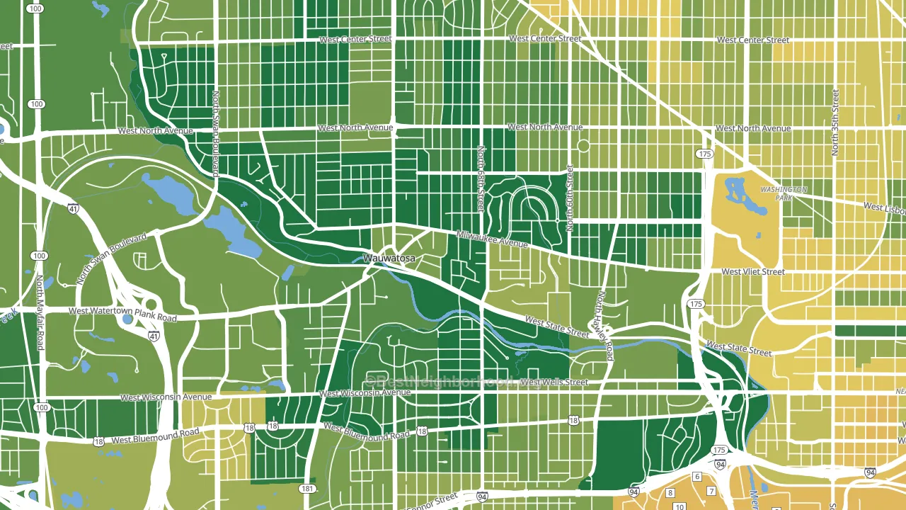 53213, WI block-group voter-turnout map