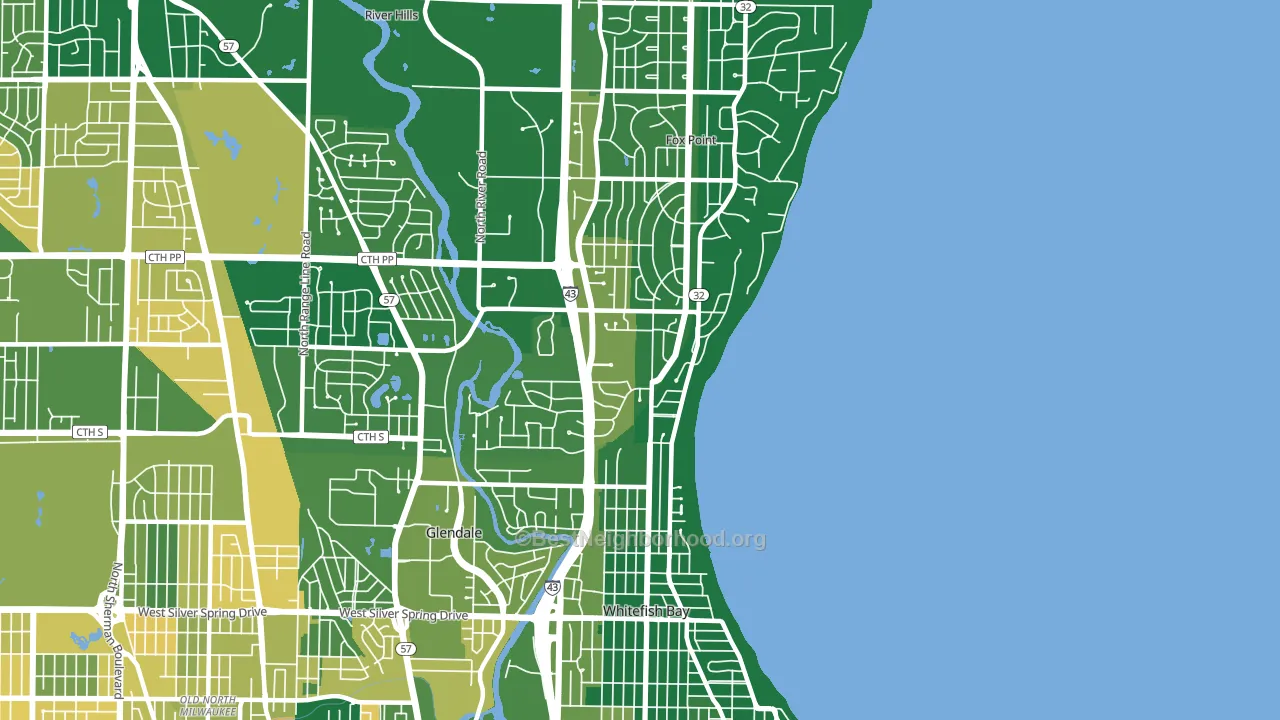 53217, WI block-group voter-turnout map