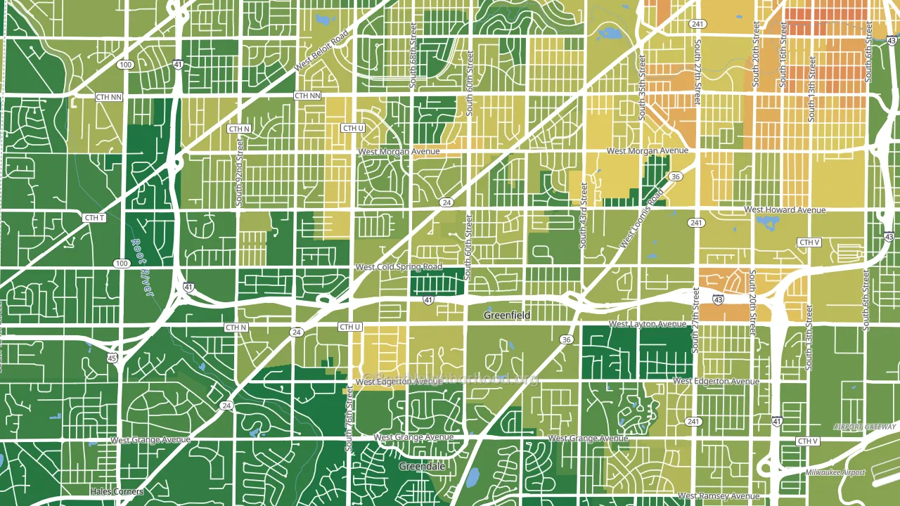 53220, WI block-group voter-turnout map