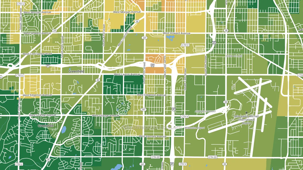 53221, WI block-group voter-turnout map