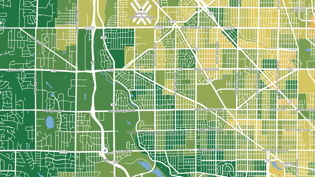 53222, WI block-group voter-turnout map