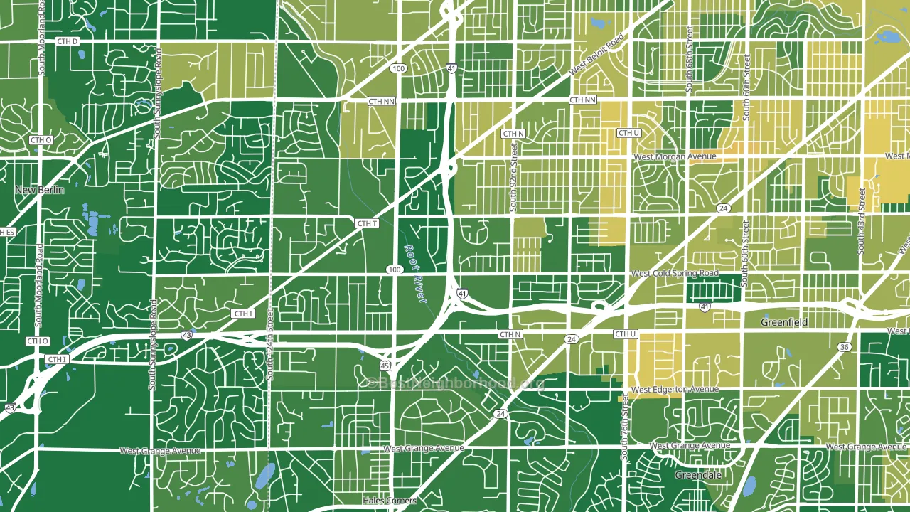 53228, WI block-group voter-turnout map