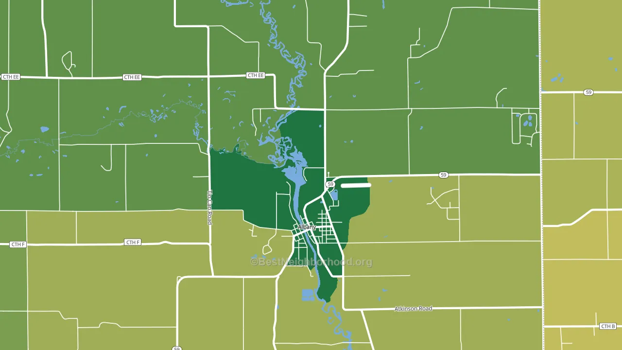 53502, WI block-group voter-turnout map