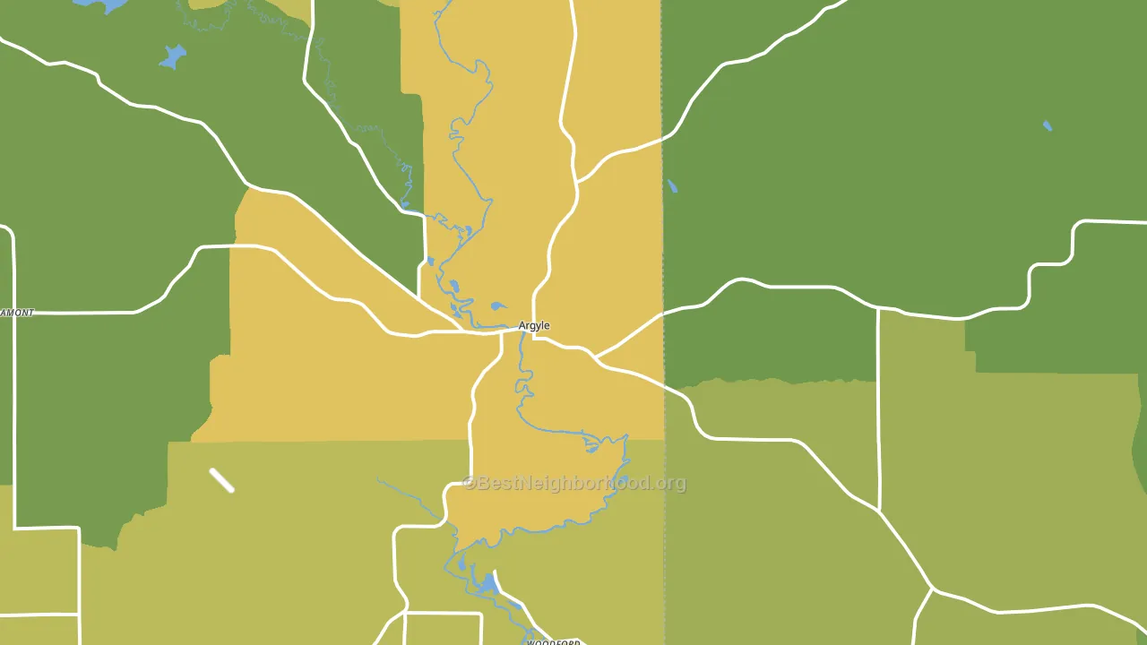 53504, WI block-group voter-turnout map