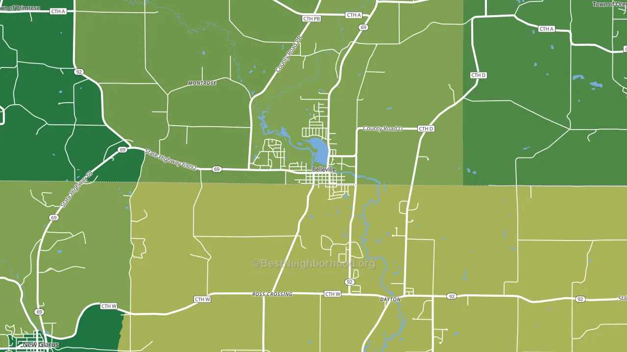 53508, WI block-group voter-turnout map