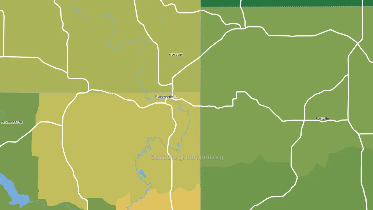 53516, WI block-group voter-turnout map