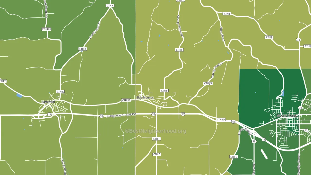 53517, WI block-group voter-turnout map
