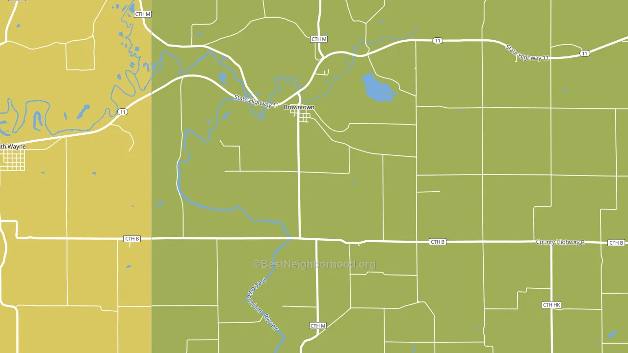 53522, WI block-group voter-turnout map