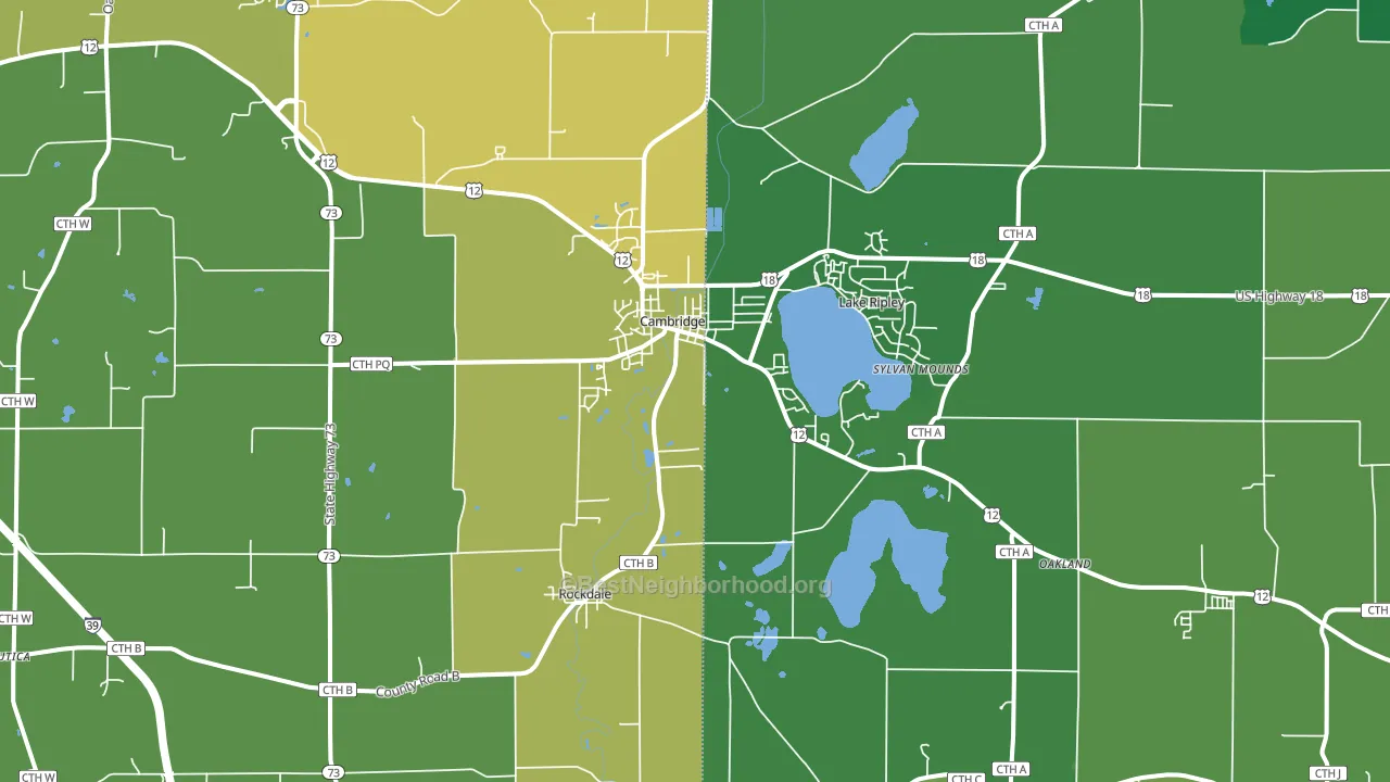 53523, WI block-group voter-turnout map