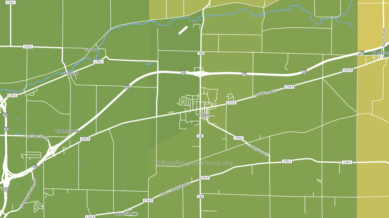 53525, WI block-group voter-turnout map
