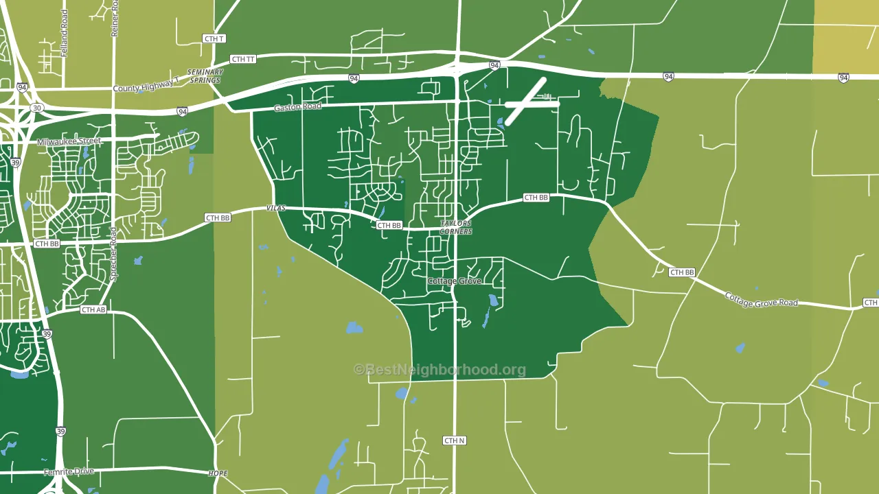 53527, WI block-group voter-turnout map