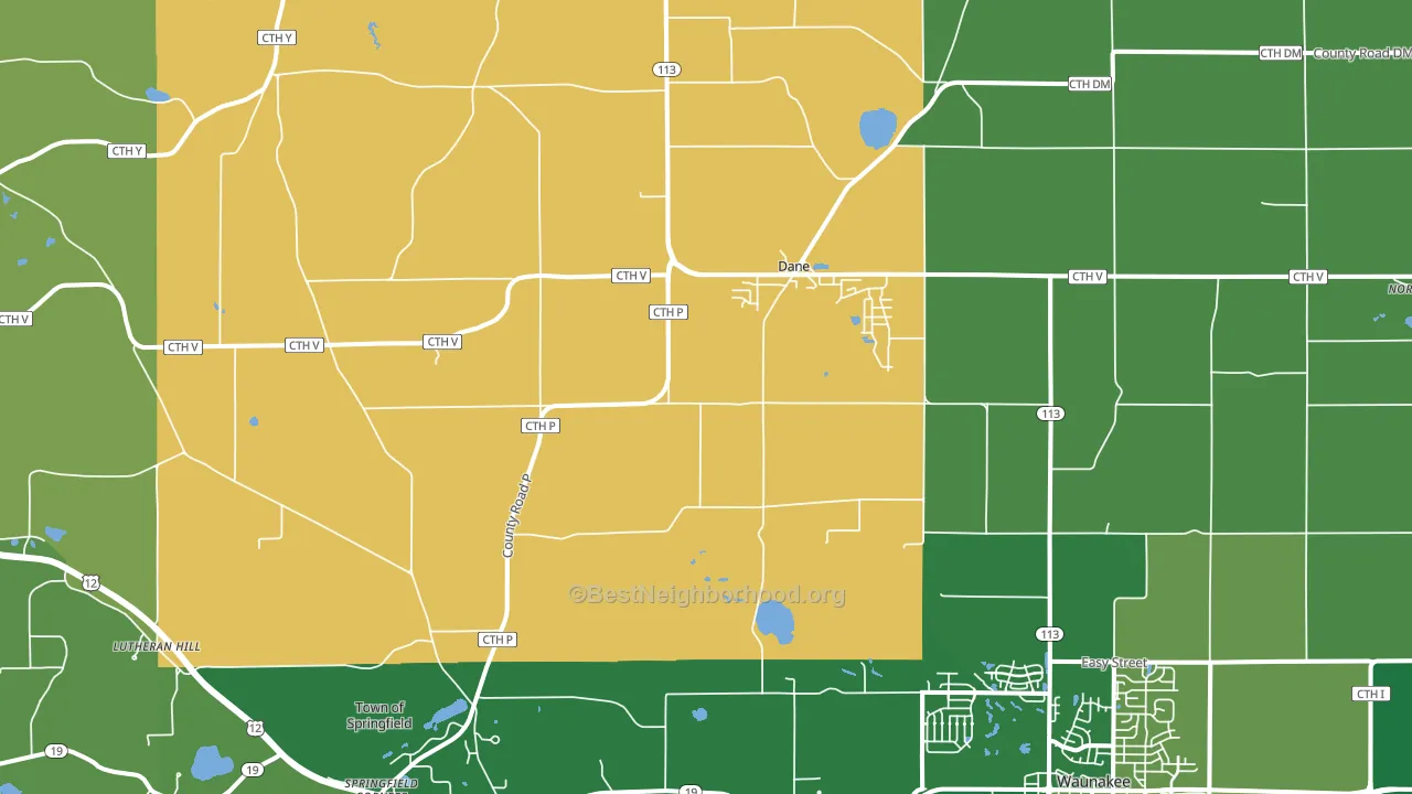 53529, WI block-group voter-turnout map