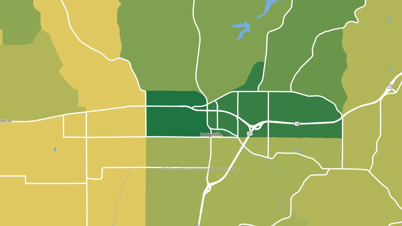 53533, WI block-group voter-turnout map