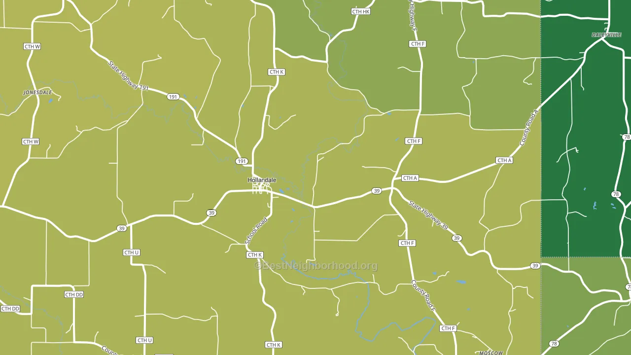 53544, WI block-group voter-turnout map