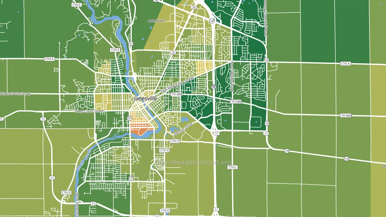 53546, WI block-group voter-turnout map