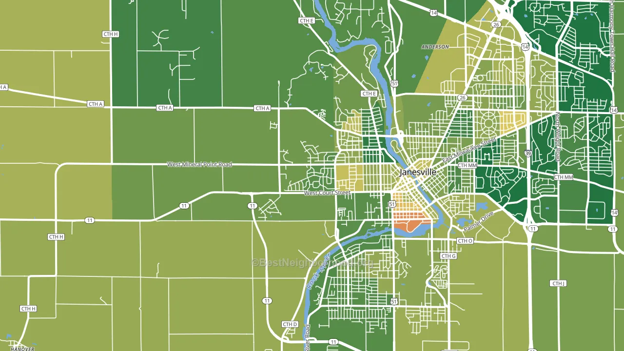 53548, WI block-group voter-turnout map