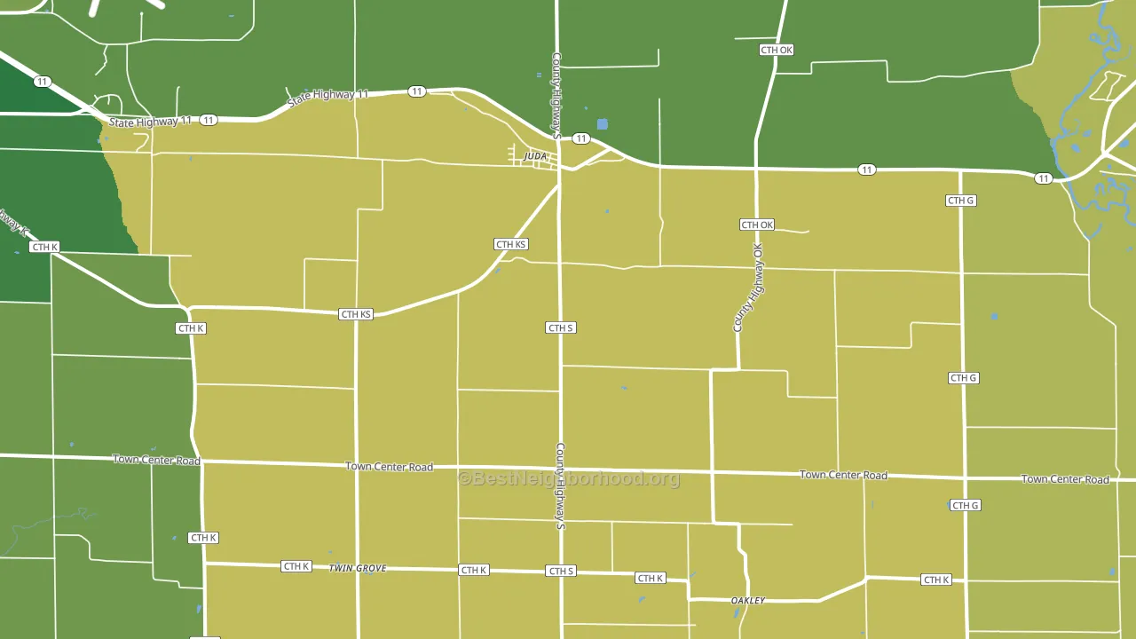 53550, WI block-group voter-turnout map