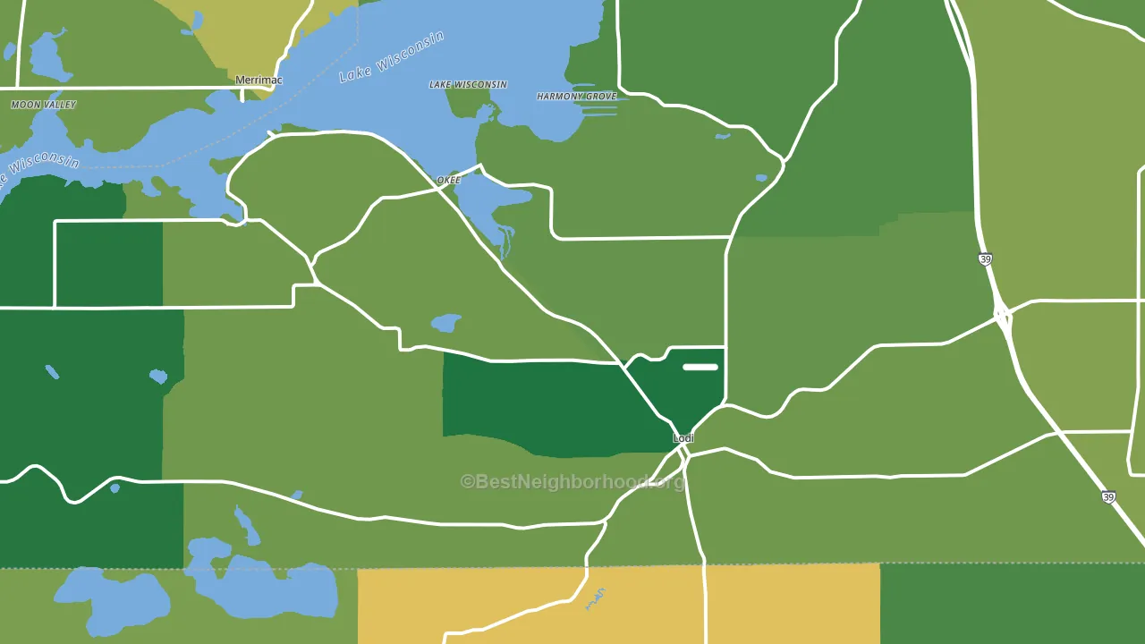53555, WI block-group voter-turnout map