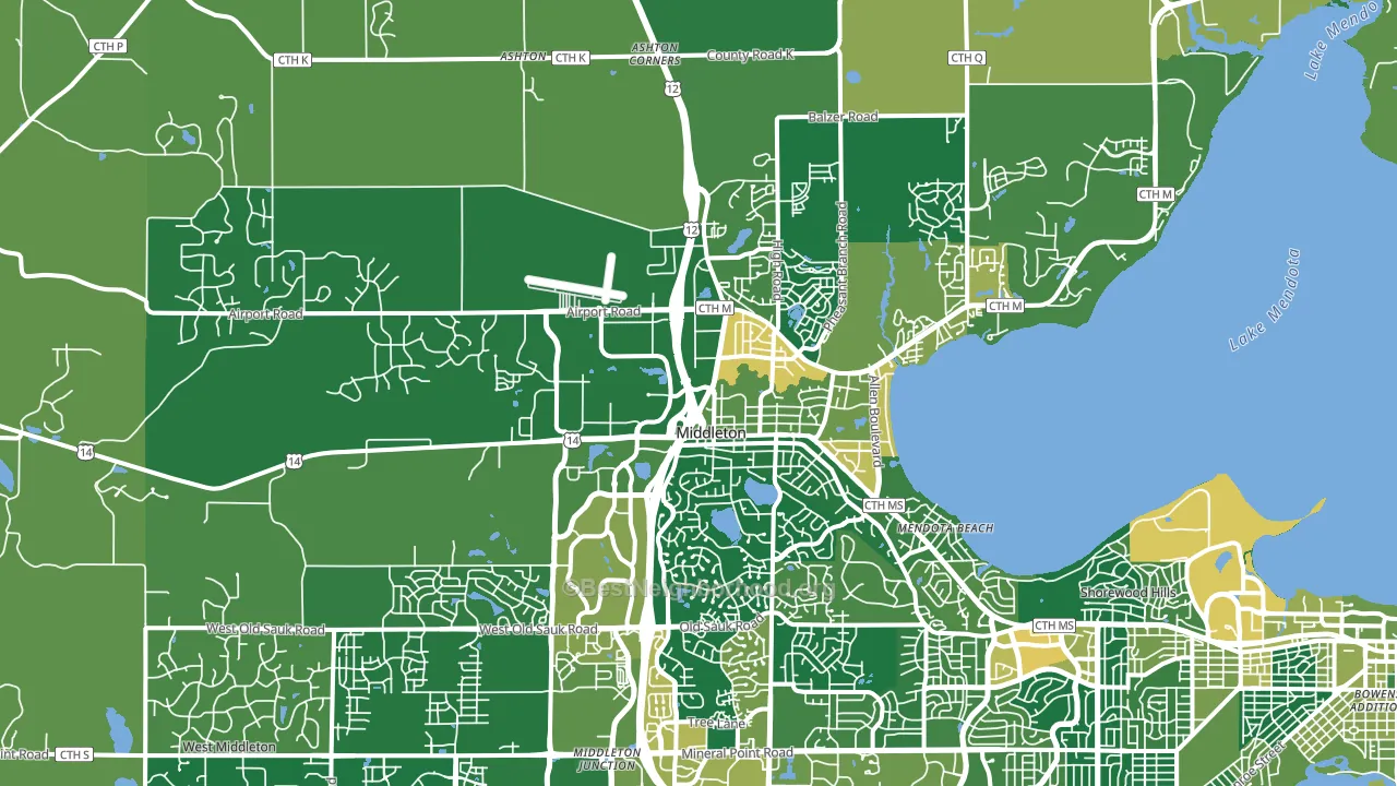 53562, WI block-group voter-turnout map