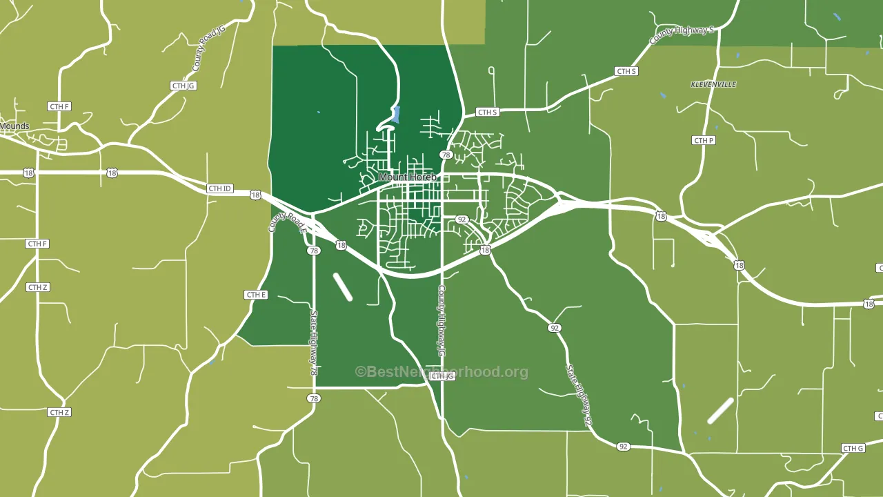 53572, WI block-group voter-turnout map