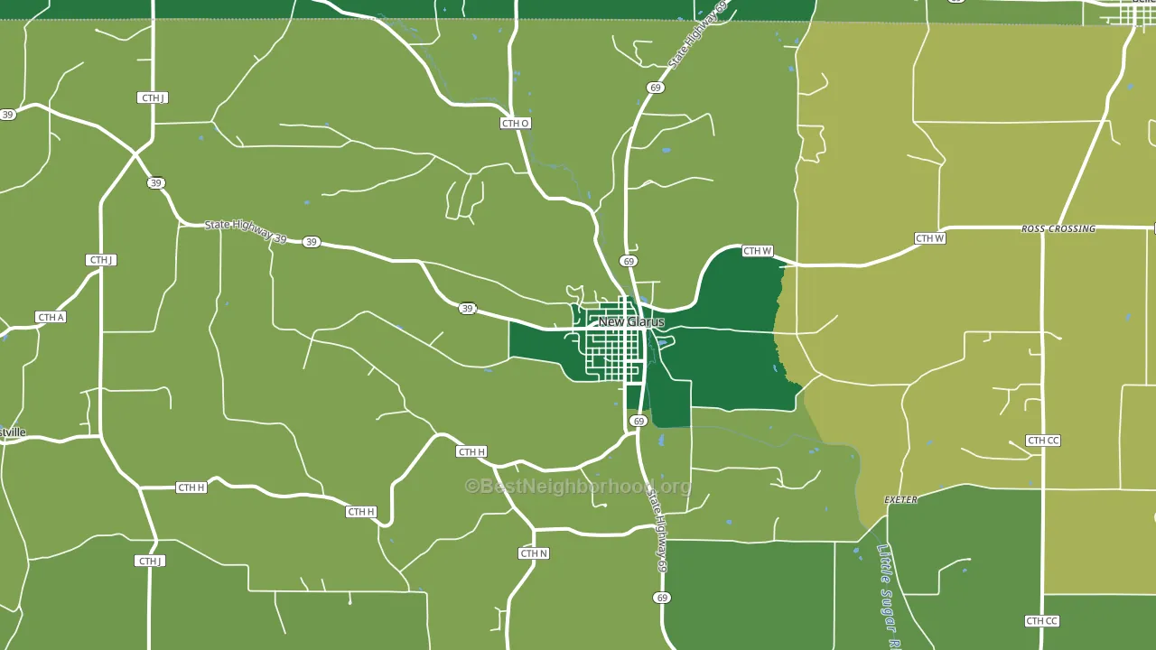 53574, WI block-group voter-turnout map