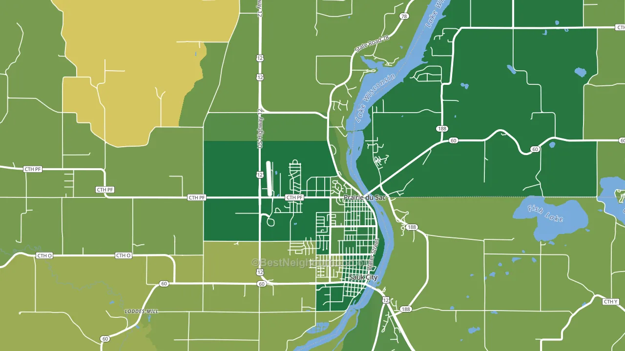 53578, WI block-group voter-turnout map