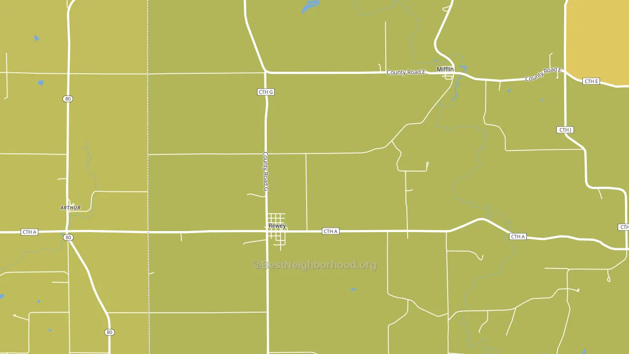 53580, WI block-group voter-turnout map
