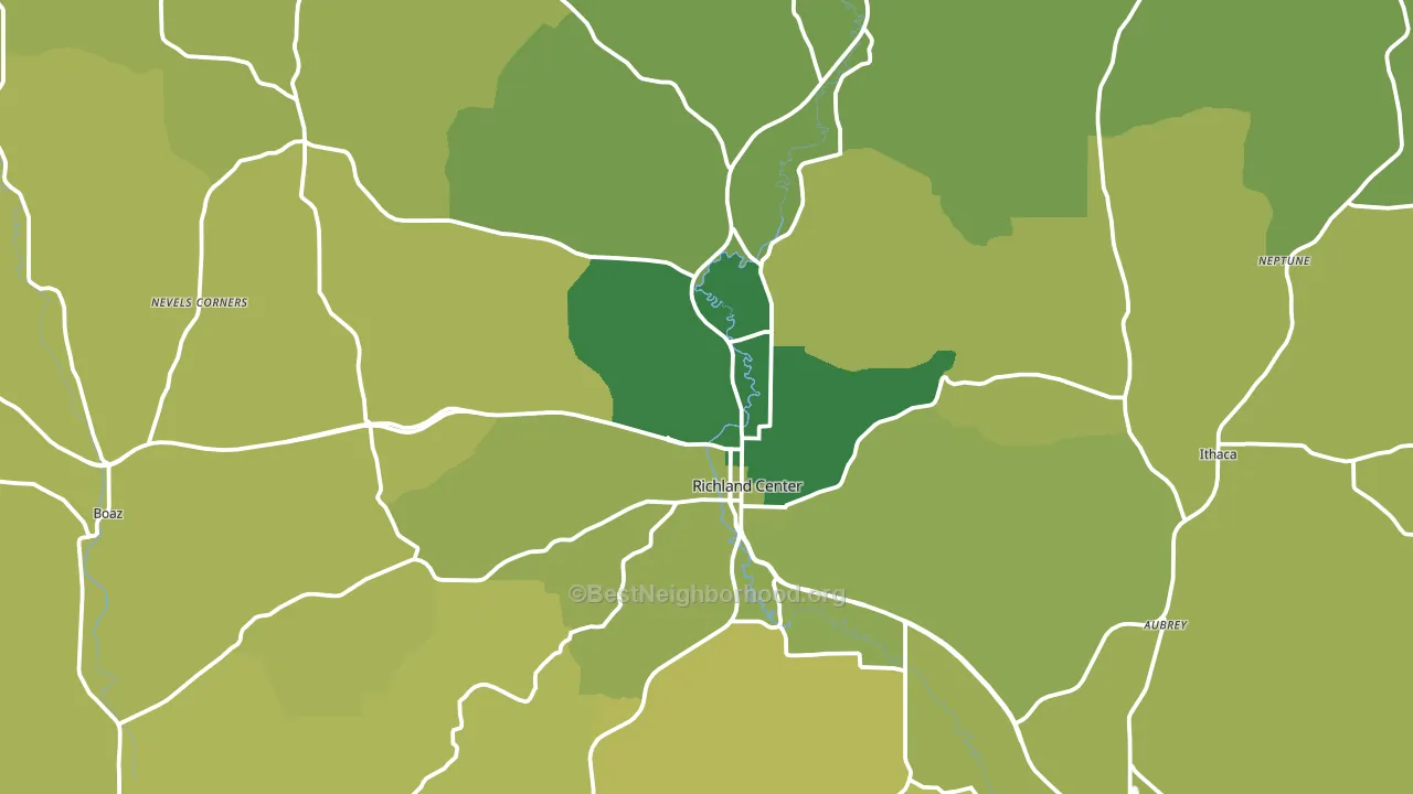 53581, WI block-group voter-turnout map