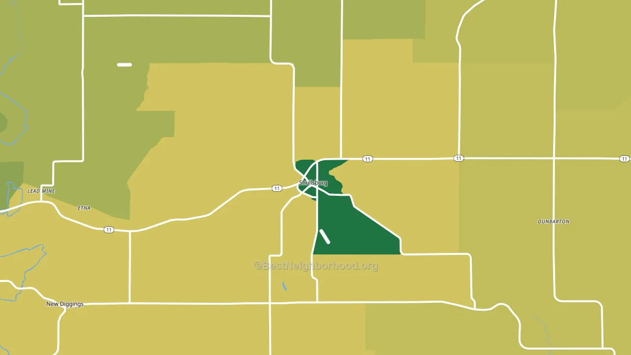 53586, WI block-group voter-turnout map