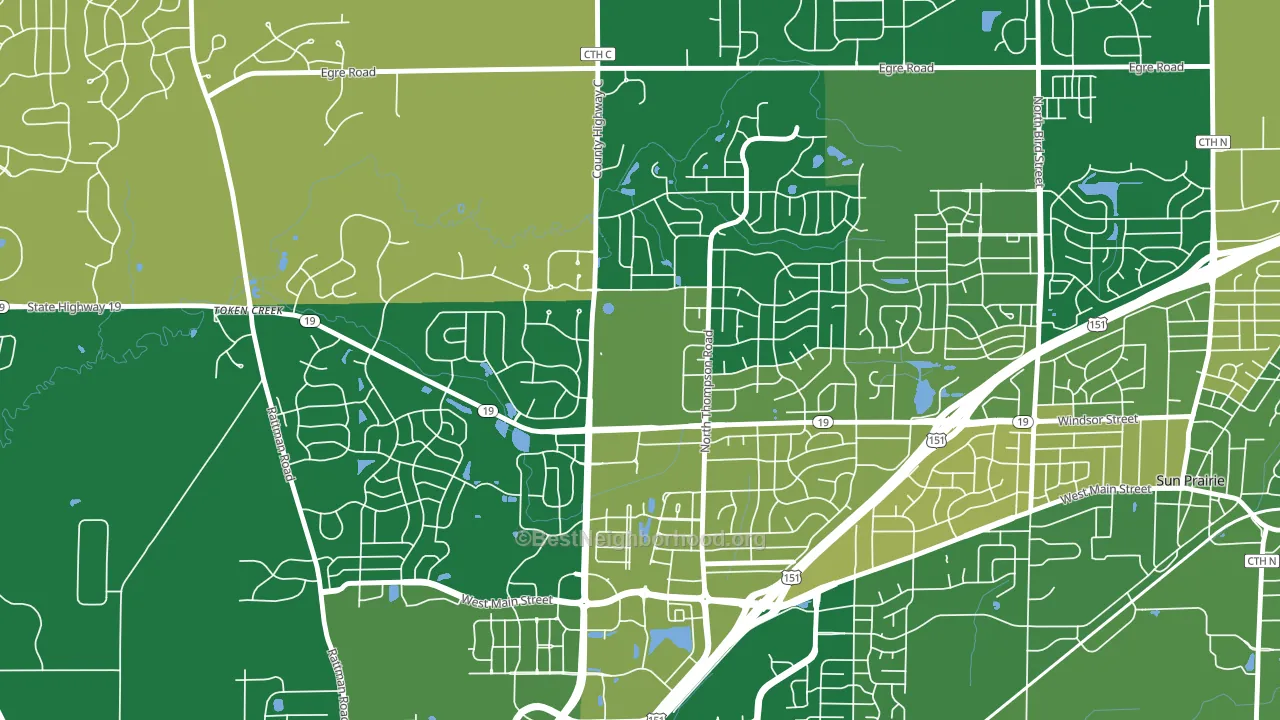 53596, WI block-group voter-turnout map